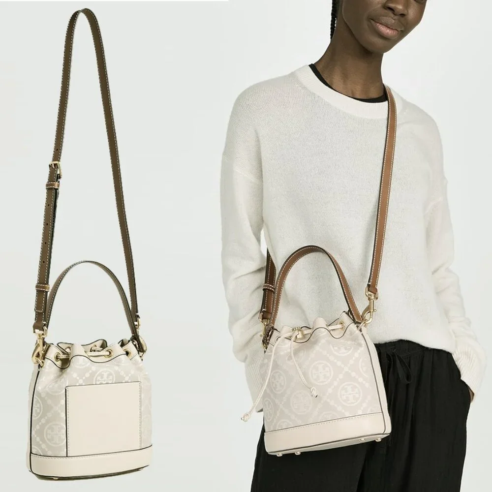 Tory Burch Mini T Monogram Bucket Bag